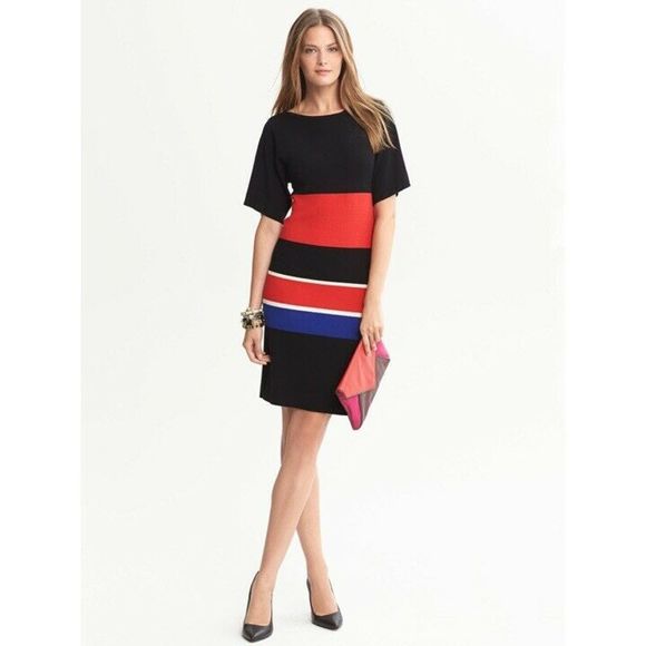 Banana Republic Dresses & Skirts - NWT Banana Republic Colorblock Sweater Dress Black